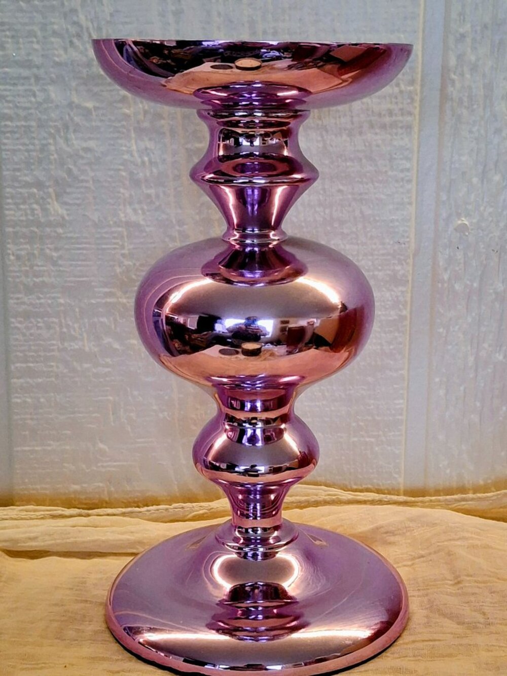 Bath & Body Works Pink Chrome Candle Holder